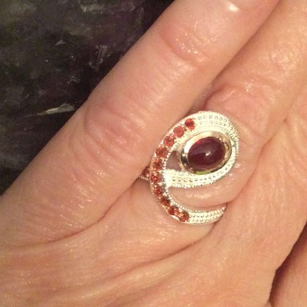Genuine Aa Ruby & Garnet Ring - image 6